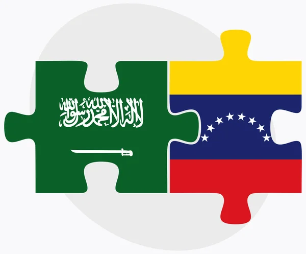 Saudi arabia und venezuela flaggen — Stockvektor