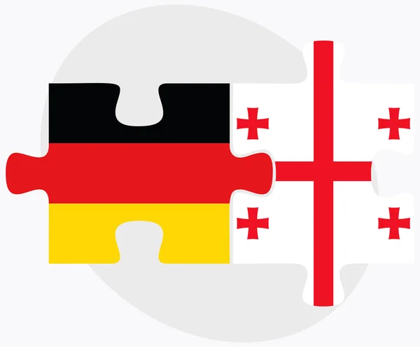 Banderas de Alemania y Georgia — Archivo Imágenes Vectoriales