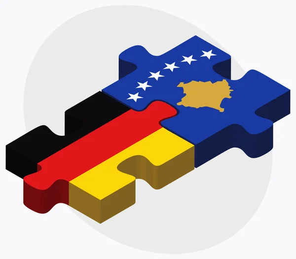 Bandeiras da Alemanha e do Kosovo —  Vetores de Stock