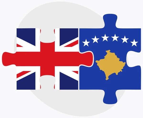Velká Británie a Kosovo příznaky — Stockový vektor