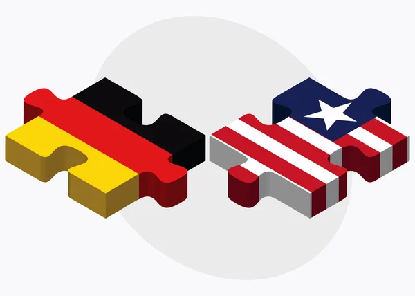 Drapelul Germaniei și Liberia — Vector de stoc