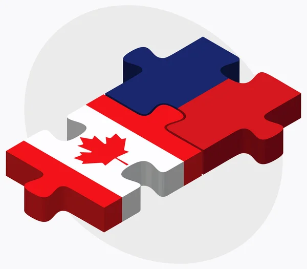 Banderas de Canadá y Liechtenstein — Vector de stock
