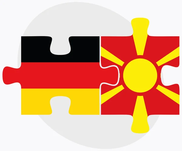 Germany and Macedonia Flags — Stock Vector