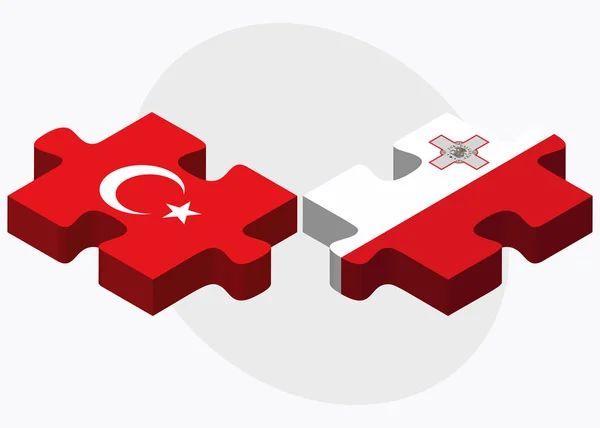 Turkiet och Malta — Stock vektor