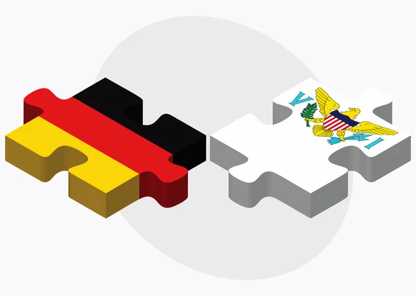 Banderas de Alemania e Islas Vírgenes (EE.UU.) — Vector de stock