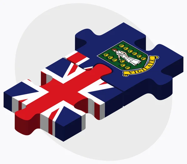 Флаги Соединенного Королевства и Виргинских островов (Великобритании) — стоковый вектор