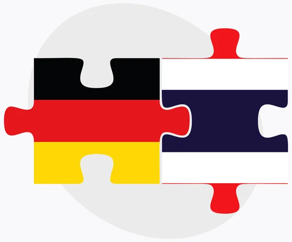 Duitsland en Thailand vlaggen — Stockvector