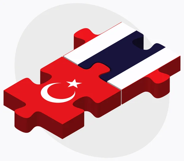 Флаги Турции и Таиланда — стоковый вектор