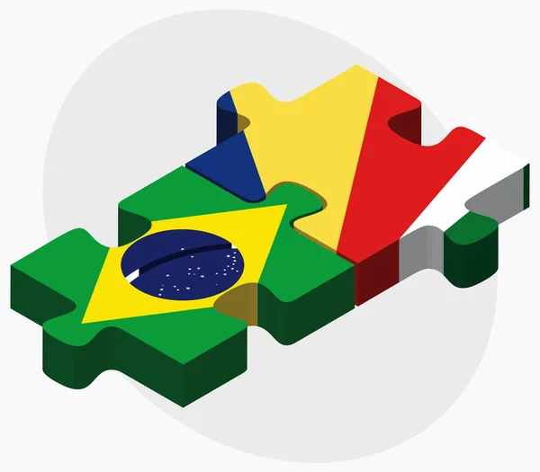 Βραζιλία και σημαίες Σεϋχέλλες — Διανυσματικό Αρχείο