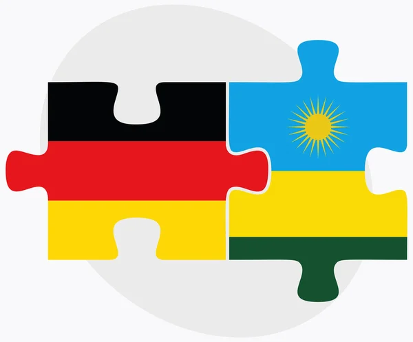 Bandiere Germania e Ruanda — Vettoriale Stock