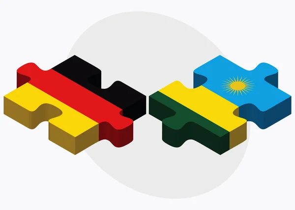 Флаги Германии и Руанды — стоковый вектор