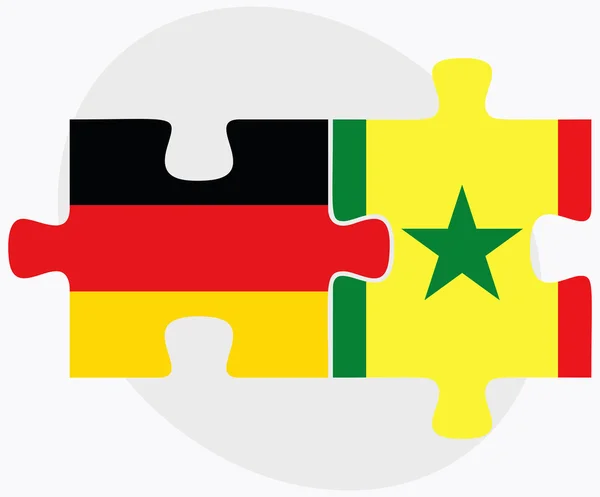 Německo a Senegal příznaky — Stockový vektor