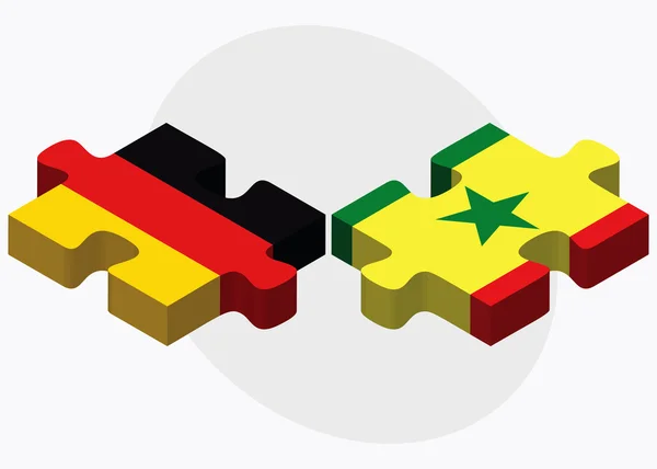 Duitsland en Senegal vlaggen — Stockvector