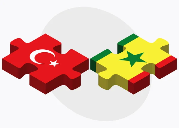 土耳其和塞内加尔标志 — 图库矢量图片
