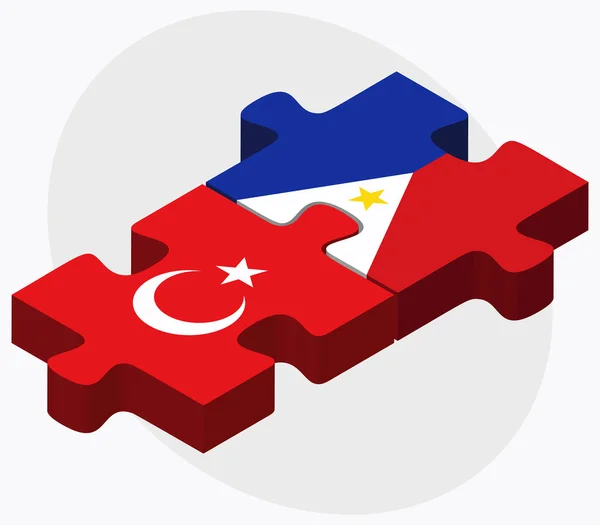 Turecko a Filipíny příznaky — Stockový vektor