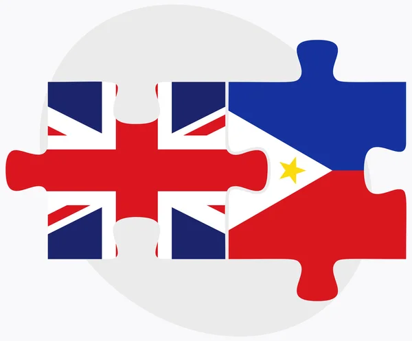 イギリス、フィリピンのフラグ — ストックベクタ