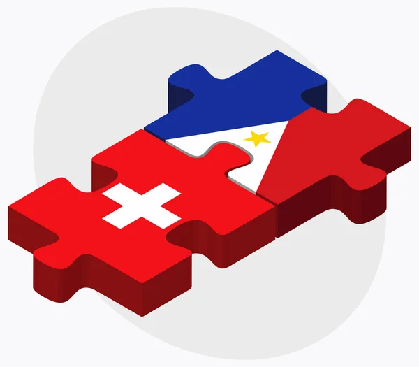 スイス連邦共和国、フィリピンのフラグ — ストックベクタ