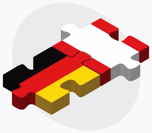 德国和秘鲁国旗 — 图库矢量图片