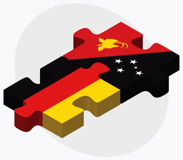 Allemagne et Papouasie-Nouvelle Guinée Drapeaux — Image vectorielle