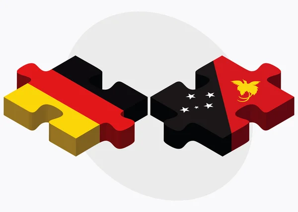 Almanya ve Papua Yeni Gine bayrakları — Stok Vektör