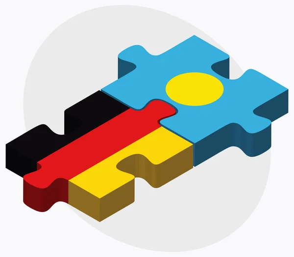 Duitsland en de vlaggen van Palau — Stockvector
