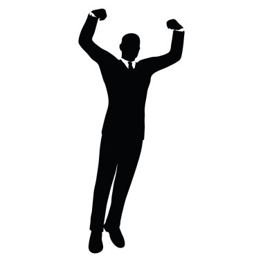 goril posev işadamı siluet