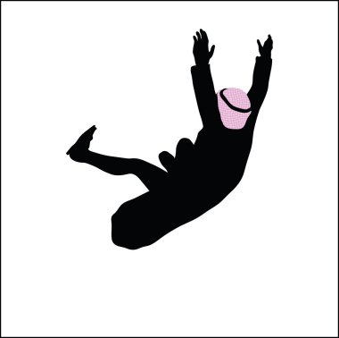 Orta Doğu tarzı giyinmiş düşen adam