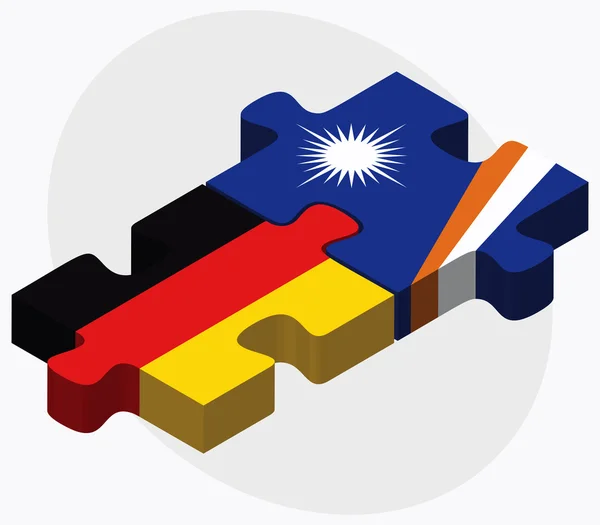 Tyskland och Marshallöarna flaggor — Stock vektor