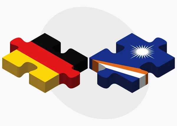 Almanya ve Marshall Adaları bayrakları — Stok Vektör