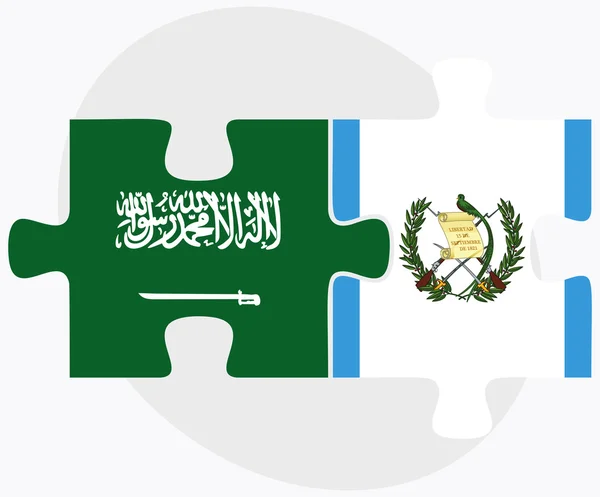 Suudi Arabistan ve Guatemala bayrağı — Stok Vektör