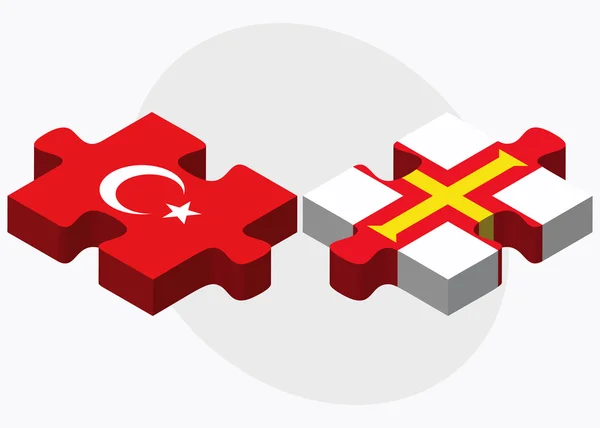 Banderas de Turquía y Guernsey — Archivo Imágenes Vectoriales