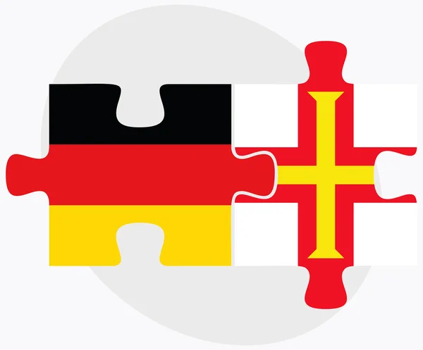 Germany and Guernsey Flags — Stock Vector