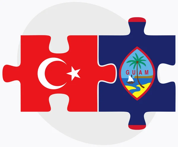 Флаги Турции и Гуама — стоковый вектор
