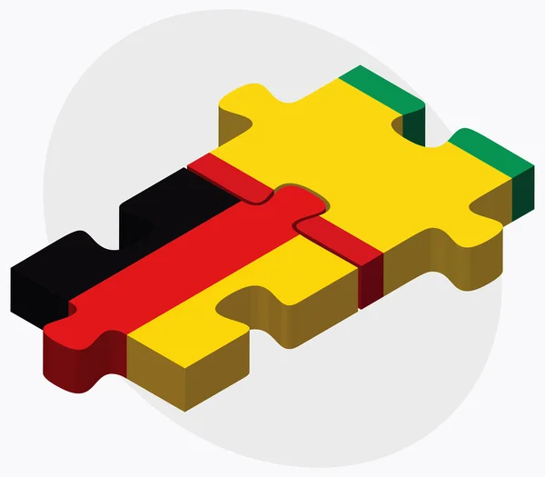 Duitsland en Guinee vlaggen — Stockvector