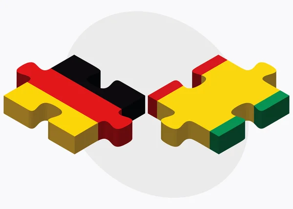 Duitsland en Guinee vlaggen — Stockvector