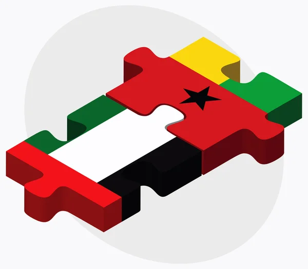 Zjednoczone Emiraty Arabskie i Gwinei Bissau flagi — Wektor stockowy