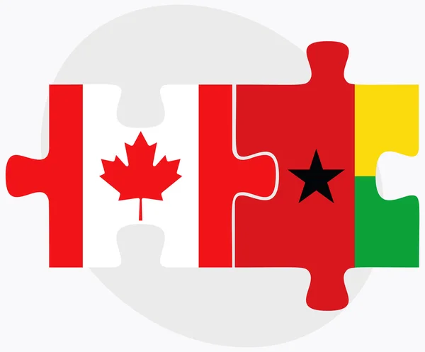 Kanada a Guinea-Bissau příznaky — Stockový vektor