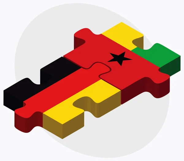 Bandiere Germania e Guinea-Bissau — Vettoriale Stock