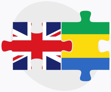 Birleşik Krallık ve Gabon bayrakları