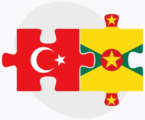 Tyrkiet og Grenada Flag – Stock-vektor
