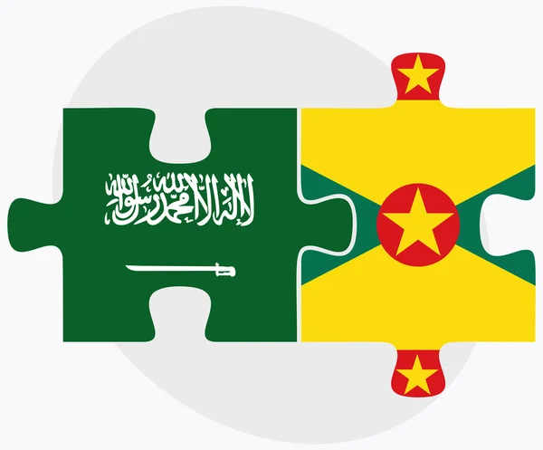 Suudi Arabistan ve Grenada bayrağı — Stok Vektör