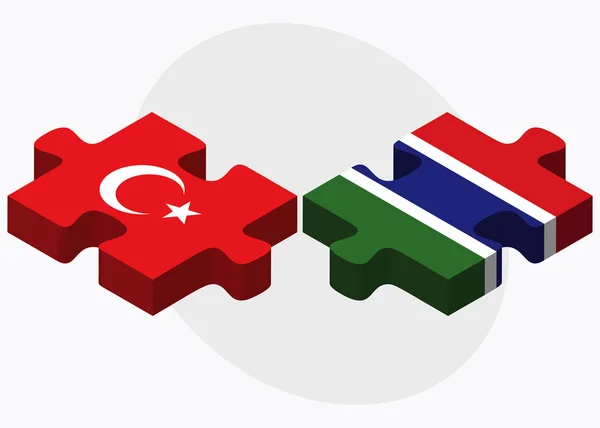 Флаги Турции и Гамбии — стоковый вектор