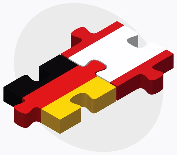 Duitsland en Frans-Polynesië vlaggen — Stockvector