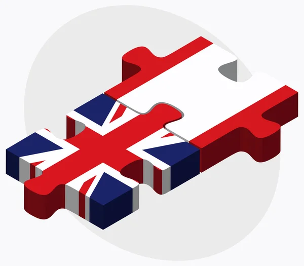 イギリス、フランス領ポリネシアの旗 — ストックベクタ