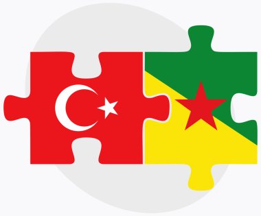Türkiye ve Fransız Guyanası bayrakları