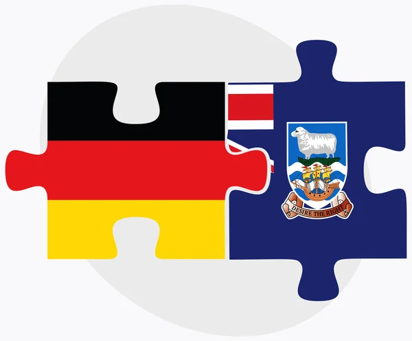 Drapeaux de l'Allemagne et des îles Falkland — Image vectorielle