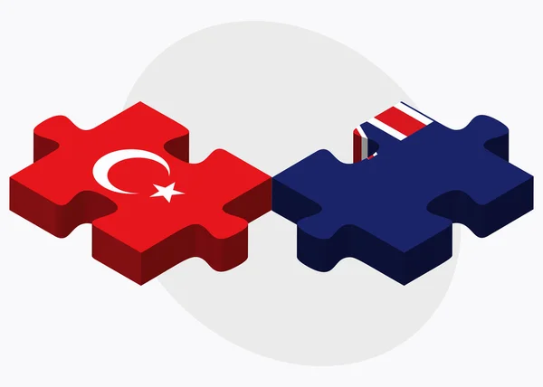 Flaggen der Türkei und der Falklandinseln — Stockvektor