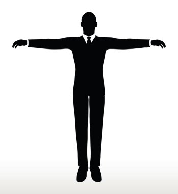 işadamı varsayılan poz silüeti