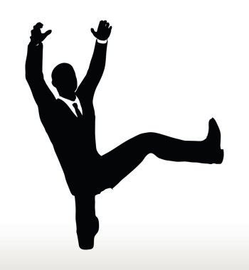 underhanging işadamı silüeti