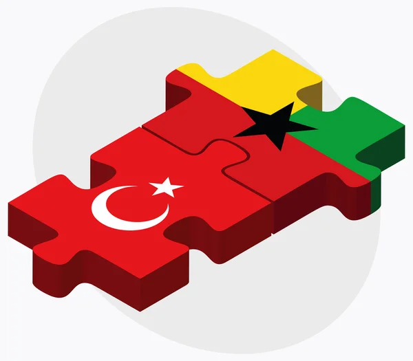 Turkiet och Guyana flaggor — Stock vektor
